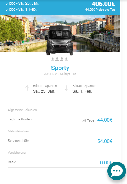 Wohnmobil / Camper mieten in Nordspanien: Eine Preiskalkulation für Indie Campers
