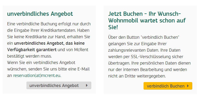 Wohnmobil / Camper mieten in Nordspanien: Unverbindliches Angebot schicken lassen von McRent