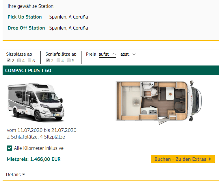 Wohnmobil / Camper mieten in Nordspanien: Einen Camper mieten bei McRent