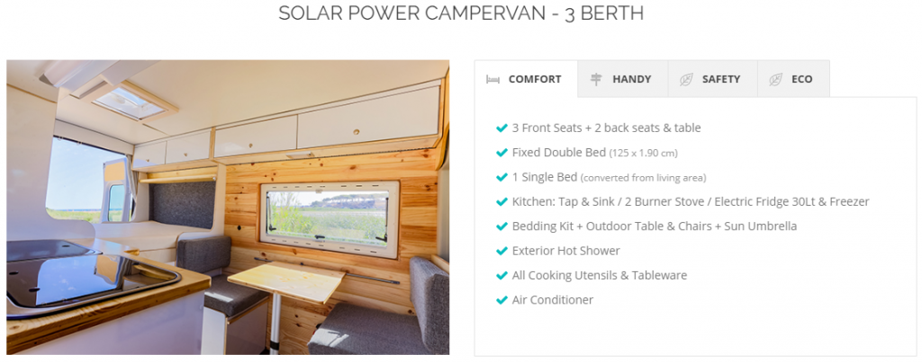Campervan mieten (Portugal): Das Modell Solar Power Campervan von Soul Campers.