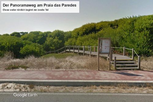 Surfen in Nazaré: Der Holzweg am Praia das Paredes