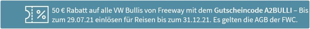 Freeway Camper im Test: 50 Euro Gutschein für alle Bullis